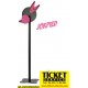 Pied mobile Noir pour Distributeur de Tickets (livré avec sa pancarte info) - Distributeur NON INCLUS