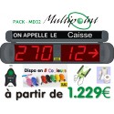 PACK MULTIPoint MD32 (3+2) - Gestion d'attente pour PHARMACIES, configurable jusqu' à 15 Guichets