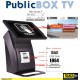 PACK PublicBOXTV/12 - Gestion d'attente pour SERVICES PUBLICS, configurable de 1 à 12 Services (Ecran TV NON Fourni)°