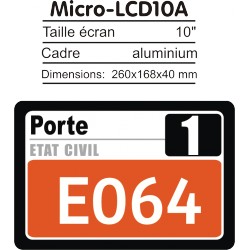 Ecran LCD 10' répétiteur de numéro pour Caisses/Bureau/Poste/... pour PublicBOX TV