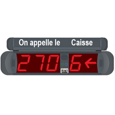 Afficheur 3+1 Chiffres lumineux rouge et flèche indication du numéro de caisse