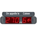 Afficheur 3+1 Chiffres lumineux rouge et flèche indication du numéro de caisse