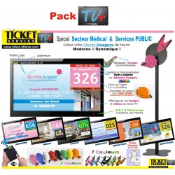 PACK TV+ - Gestion de file d'attente patients pour Laboratoires - Ecran TV NON Fourni