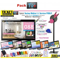 PACK TV+ - Gestion de file d'attente patients pour Cabinets Médicaux - Ecran TV NON Fourni