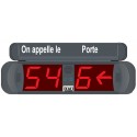 Afficheur 2+1 Chiffres lumineux rouge et flèche indication n° Porte