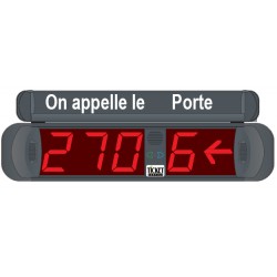 Afficheur 3+1 Chiffres lumineux rouge et flèche indication du numéro de Porte